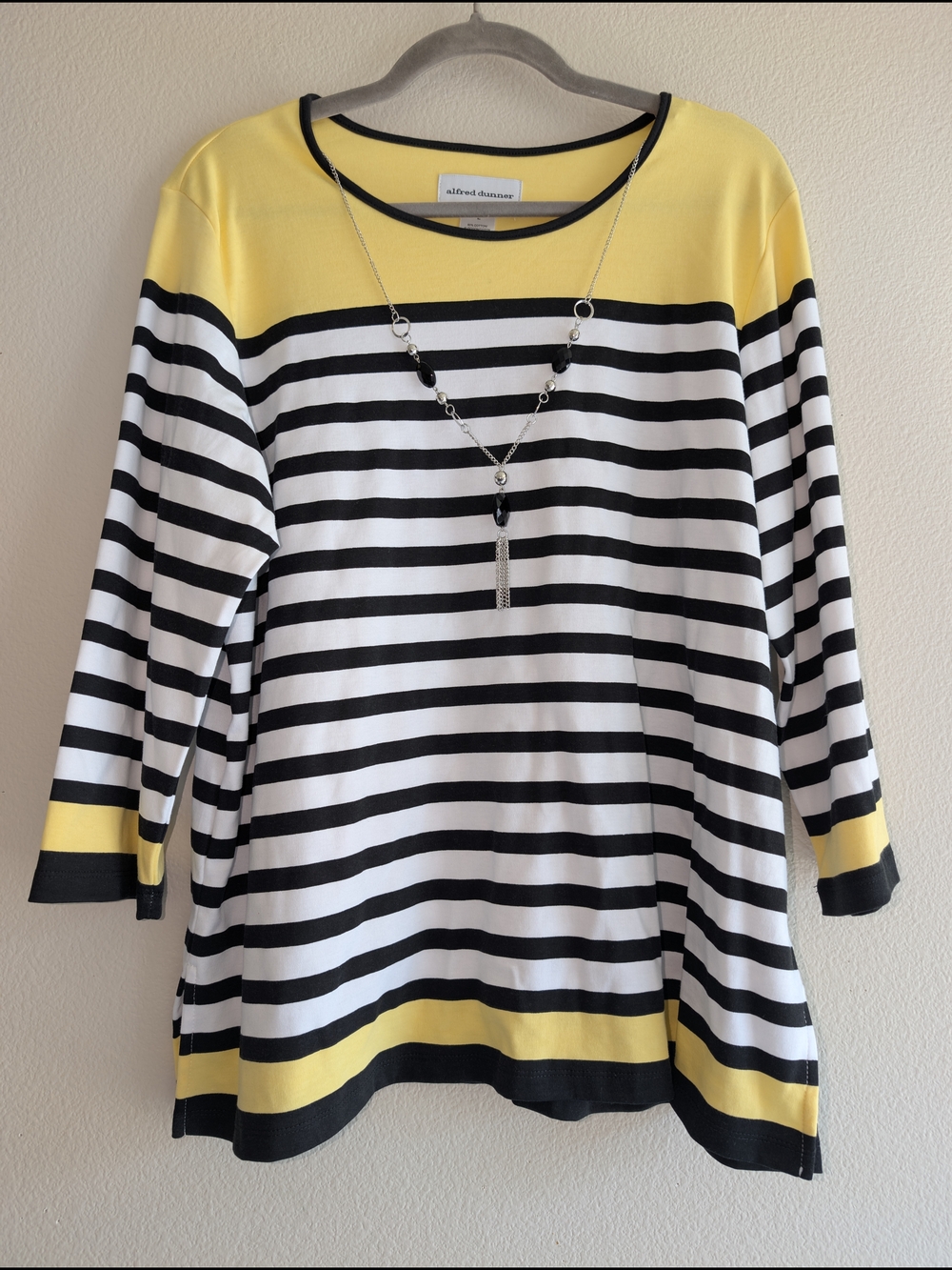 Alfred Dunner Tunic With Detachable Necklace Size Large